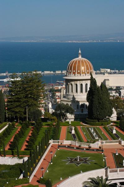 Shrine of the Báb in Haifa, Israel. From bahaius on flickr.