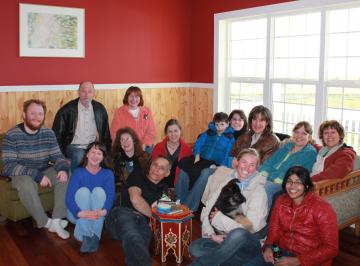 A gathering of Baha&#039;is in the Columbia Gorge.